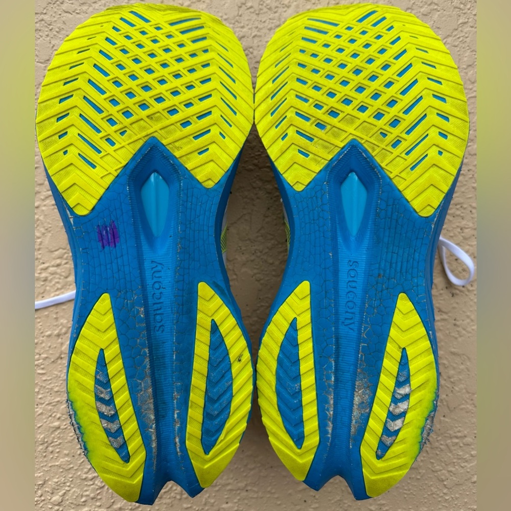Saucony Endorphin Speed 4 White Viziblue Running Shoes Men’s Size 11 Super Clean - Picture 10 of 15